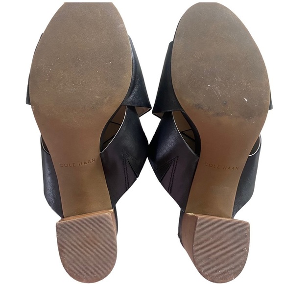 Cole Haan women’s leather block heel crisscross sandals black size 9B - Picture 10 of 15